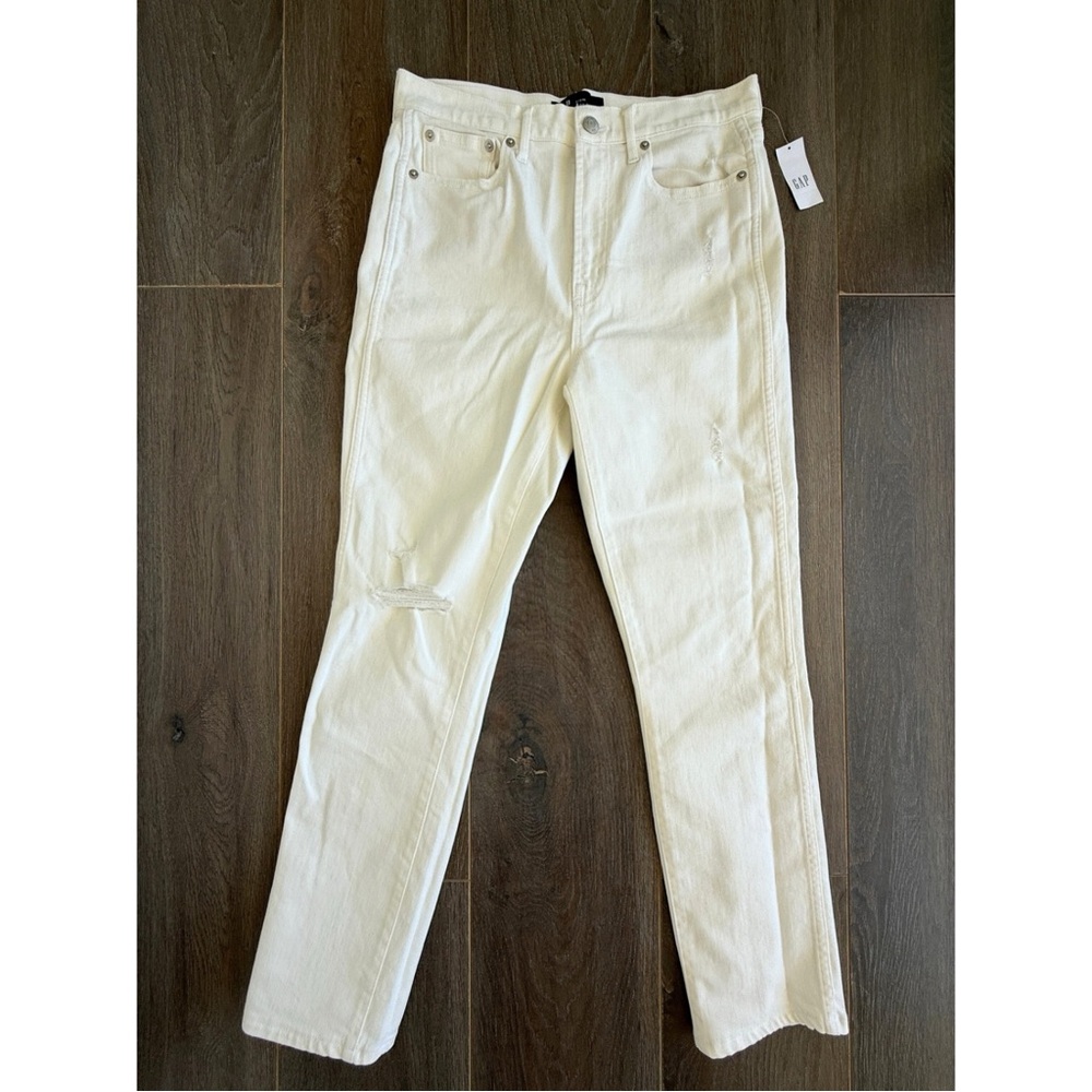 GAP High Rise Vintage Slim White Jeans - Size 27